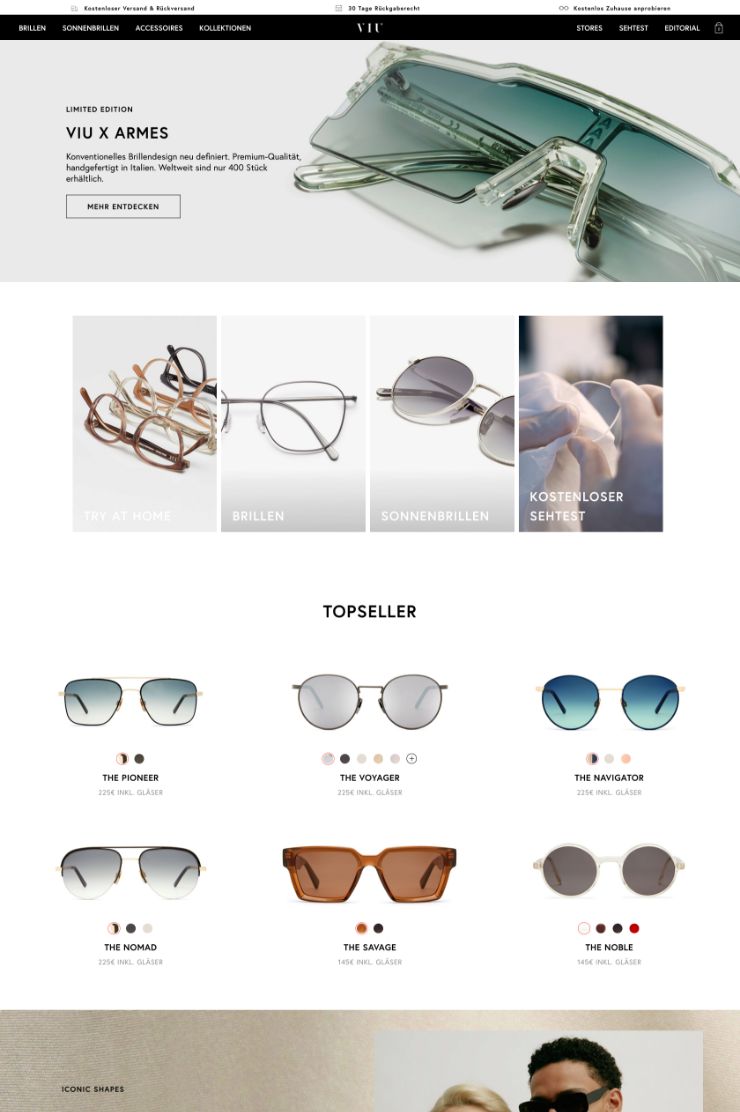 VIU Eyewear - Lead UX | UI Designer